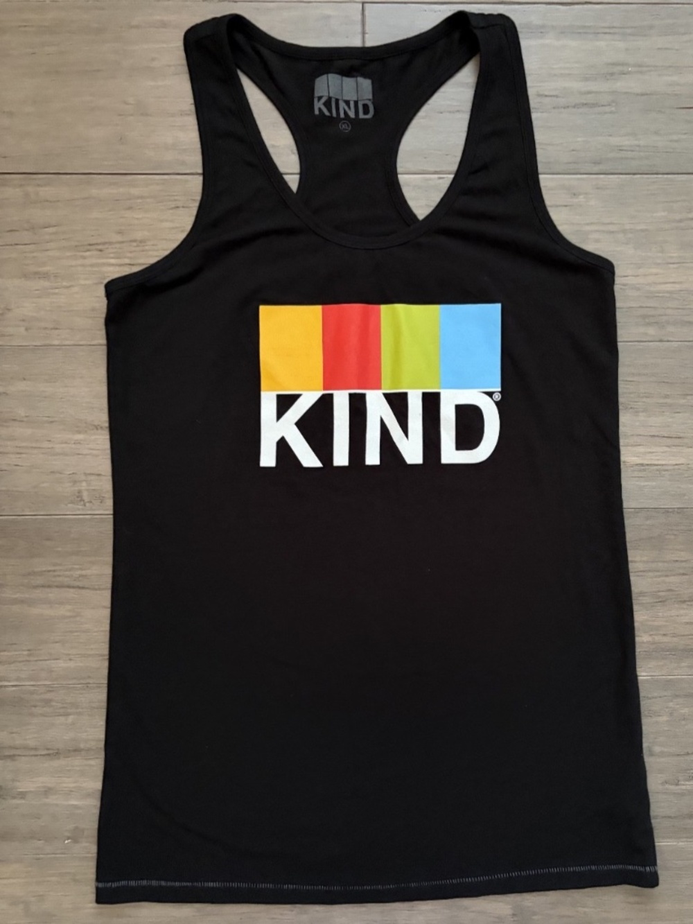 KIND Granola Nutrition Bars Men XL Black Tank Top Sleeveless Graphic Promo Shirt